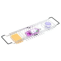 Expandable Metal Bathtub Caddy With, Rubber Handles