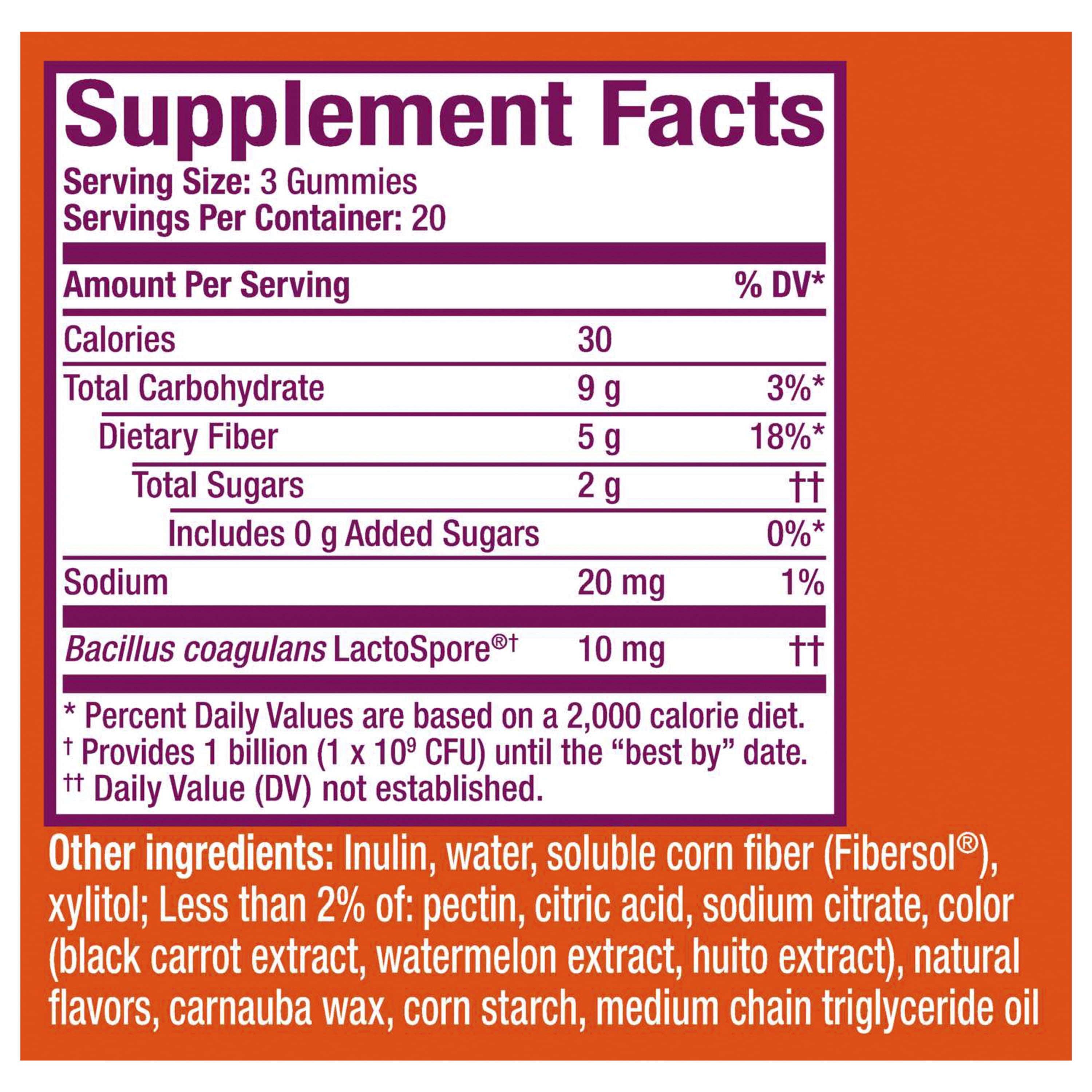 Metamucil Fiber Gummies, Probiotic Fiber Gummies, Strawberry Kiwi + Blackberry, 60 Count
