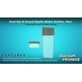 thumbnail image 2 of 10 Dual Sip-N-Snack Plastic Water Bottles Set, 16 oz. - Screw On Lid, BPA Free - Grey, 2 of 5
