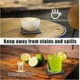 thumbnail image 4 of 60 Pack Slate Drink Coasters, VIBRATITE 4 Inch Black Slate Stone Coasters Bulk Cup Coaster Laser Engraving Blanks with Anti-Scratch Bottom for Drink Coffee Bar Kitchen Home Decor, Square, 4 of 10
