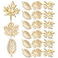thumbnail image 4 of OHOIOLLA 40Pcs Wooden Maple Leaves Cutout Craft Supplies for Artists Diy Crafting Ornament Decoration, 4 of 8