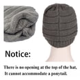 thumbnail image 7 of 2 Sets Winter Hats Gloves for Women Knit Beanie Slouchy Women Winter Brim Hat Women Touchscreen Glove Winter Beanie with Brim, 7 of 7
