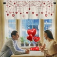 thumbnail image 2 of TIELUTT Rideau Rouge de la Saint-Valentin pour Cuisine 18"X54 Pouces Rideau de Fenêtre de Cuisine Saint-Valentin pour Couple Rideaux Occultants pour Chambre Rideau Isolé Thermiquement Doublure Extérieure, 2 of 7