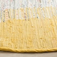 thumbnail image 3 of SAFAVIEH Montauk Tennyson Braided Border Cotton Area Rug, Ivory/Yellow, 4' x 4' Round, 3 of 4