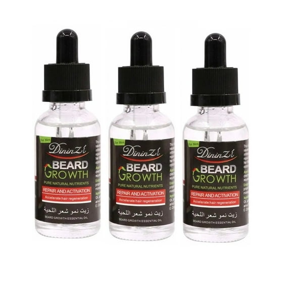 3 Aceites Crecimiento De Barba Cabello Bigote Super Efectivo