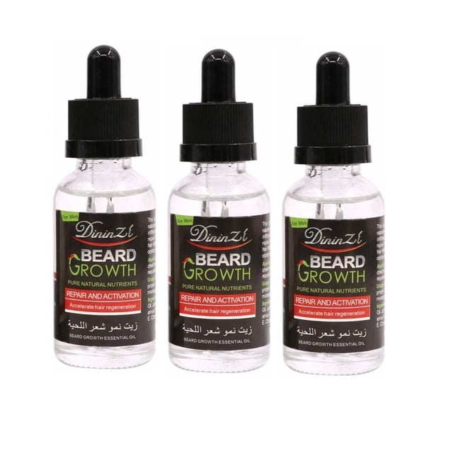 3 Aceites Crecimiento De Barba Cabello Bigote Super Efectivo