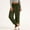 Olive Green, variant on MOJOGO Lightweight Capris for Women Casual Drawstring Side Slit Pants Comfortable Spring Summer Pants for Everyday Wear Wine XL