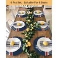 thumbnail image 4 of 13 Inch Round Placemats Set of 4, Navy Blue Coastal Non Slip Heat Insulation PP Table Mats, Nautical Ocean Sea Abstract Art Washable Place Mats for Kitchen Dining Party Table Decor, 4 of 7