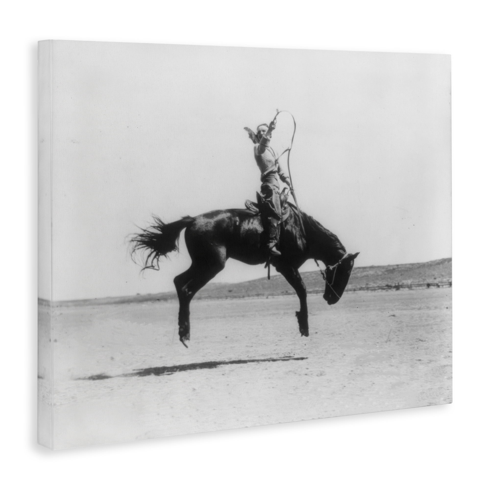 Stupell Industries Galloping Rodeo Cowgirl Animals Photography Wrapped Canvas Art Print Wall Art, 30 x 24