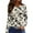 Beige, variant on WTOBBY Women's Fashion Loose Long Sleeve Floral Print Hem Slit Round Neck T-shirt Top Casual Wear Soft Material Comfort Fit Ideal for Layering Piece Daily Outfit US Market,Beige L