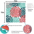 thumbnail image 6 of 4 Pcs Shower Curtain Set Tulip Cactus Pinnata Floral Shower Curtain Waterproof Fabric Shower Curtain Sets with Non-Slip Rug, Toilet Lid Cover, Bath Mat and 12 Hooks, 6 of 6