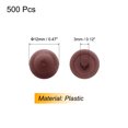 thumbnail image 2 of 500 Pcs Cubiertas de tornillo de plástico, cubierta de tornillo de 12mm, marrón oscuro, 2 of 5