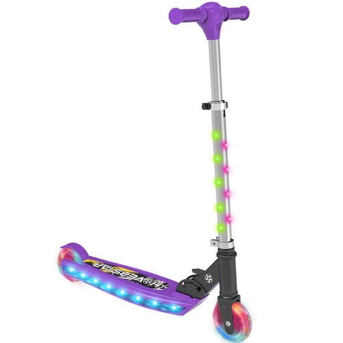 Ozbozz Push Scooter Dinosaur 2 Light up Wheels Foldable for Boy Girl 3 Years 