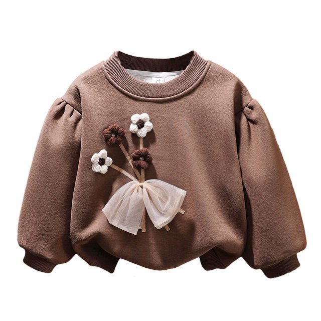 Birdeem Chandails en Tricot pour Filles Mode Enfants Chandail Col Rond Épais 1-8 Ans