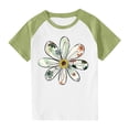 thumbnail image 1 of RXIRUCGD 2025 Vêtements d'Été pour Enfants Tout-Petits Garçons Filles Mode Mignon Col Rond Imprimé Manches Courtes Haut, 1 of 7