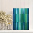 thumbnail image 2 of Abstract Blue Green Stripes Canvas Print Wall Art for Living Room Office Dining Room Hallway, 2 of 8