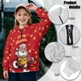 thumbnail image 6 of Uorisanigo Merry Christmas Girls Half Zip Collar Sweatshirts Soft School Quarter Zipper Cropped Sweatshirt Oversized Long Sleeve Workout Shirts Athletic Tops Fall Fashion Outfits Clothes, 6 of 7