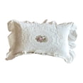 thumbnail image 3 of Cojín decorativo, cojín de cama, elegante, hecho a mano, rústico, estilo granja francés, estampado floral bohemio, cojín con volantes para sofá, silló rectángulo, 3 of 8