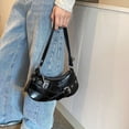 thumbnail image 3 of Bolso Hobo Elegante Pequeño Mano para Mujer PU Correa Ajustable Y2k Punk, 3 of 9
