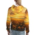thumbnail image 7 of Sikiie Sunflower Sunset Rainfall Women's Casual Hoodies Long Sleeve Lightweight Pullover Tops Loose Sweatshirt-X-Large, 7 of 7