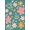 Blue, Pattern 20, variant on ODIKA 4'x6' Olive Green Cream Floral Elegance Washable Area Rug Vintage Botanical Pattern with Graceful Blooms Stain Resistant, Low Pile, Easy Care for Dorm Room, Small Living
