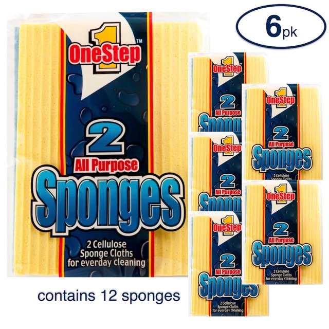 Sponge Cloth Value Cellulose Sponge Cloths Save Paper Towel and Are Reusable, Disposable, Helpful, 12 Count