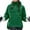 Green, variant on Winter Women Long Sleeved Quilted Coat Casual Puffer Loose Hooded Jacket Hoodies