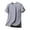 Grey, variant on 2026 New Men's Breathable Soft Short Sleeve Shirts Cooling Ice Silk Running Shirts Quick Dry Breathable Tops