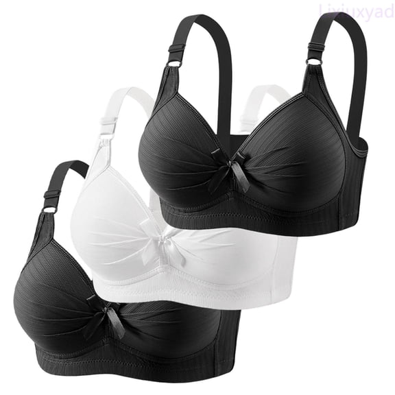 Lixiuxyad Elegant Bow Breathable Full Coverage Underwire Bra For Comfortable Support Everyday T Shirt Lingerie,Bras for Women Beige 36