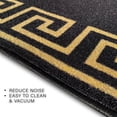 thumbnail image 3 of Playa Rug Custom Size Greek Key Design BlackGold,BlackSilver Color Non-Slip Rubber Backing- 31 Inch WidexYour Choice of Length Runner Rug 32 Feet -, 3 of 5