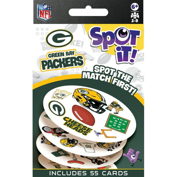 MasterPieces Officially Licensed NFL Green Bay Packers Spot It Game for Kids and Adults