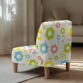 thumbnail image 5 of HELLHERO Pastel Floral Print Elastic Armless Accent Chair Protector with Anti Stain, Decorations Armless Chair Slipcover, 5 of 8