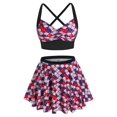 thumbnail image 1 of Tallas grandes SERMAID HALMER HALTER RUPED TRES PEATE TANKINI TWORTS Rosegal Leggings de talla grande, 1 of 5