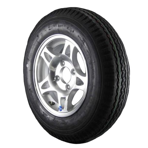 5.30X12 Loadstar Trailer Tire LRC on 4 Bolt Aluminum S5 Wheel Walmart