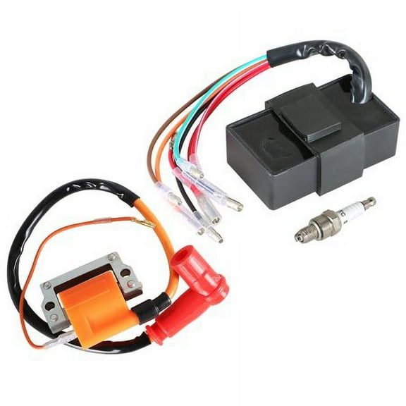 LABLT Golf Cart Ignition Coil CDI Box Spark Plug Replacement for Yamaha G1 Gas 2 Cycle 1979-86