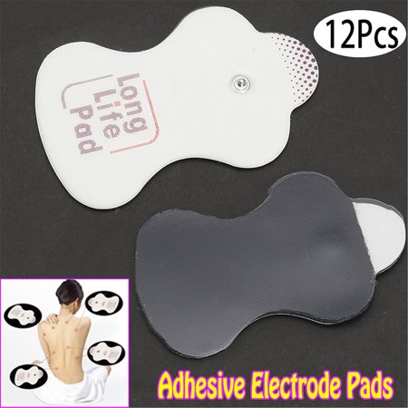 KOLCY 12Pcs Self Adhesive Electrode Pads Replacement Acupuncture Digital Therapy Massager Backscratchers
