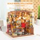 thumbnail image 2 of Kit de casa de muñecas en miniatura RoWood Sam's Study con LED a escala 1:24, 2 of 8