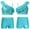 Lake Green, variant on TiaoBug Kids Girls 2 Piece Gymnastics Dance Leotards Outfits Ruffle Sequin Crop Top with Shorts Set for Stage Performance White 14