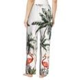 thumbnail image 3 of Picia Flamingo Palm Trees Womens Soft Woven Cotton Elastic Waistband Sleep Pajama Pant Lounge Sleep Pant With Pockets And Drawstring-XX-Large, 3 of 9