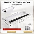 thumbnail image 2 of Under Cabinet Toilet Paper Towel Holder, Heavy Duty Stainless Steel Wall Mount Rack, Fits Jumbo Rolls, Adhesive or Screw Installation, Silver, 2 of 14