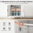 thumbnail image 4 of HOMCOM Metal Storage Cabinet with Lock, Steel Garage Cabinet, White, 4 of 10