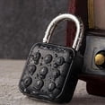 thumbnail image 4 of Pack 3 Digit Combination Padlock with Retractable Cable, Adjustable Length up to 1m, Password Reset Button, Easy to Use, Suitable for Travel Bag, 4 of 5