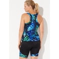 thumbnail image 2 of Swimsuits for All Chlorine Resistant High Neck Racerback Tankini Set With Bike Short, 2 of 3
