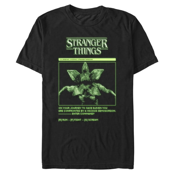 Netflix Men's Stranger Things Demogorgon Game Interface T Shirt