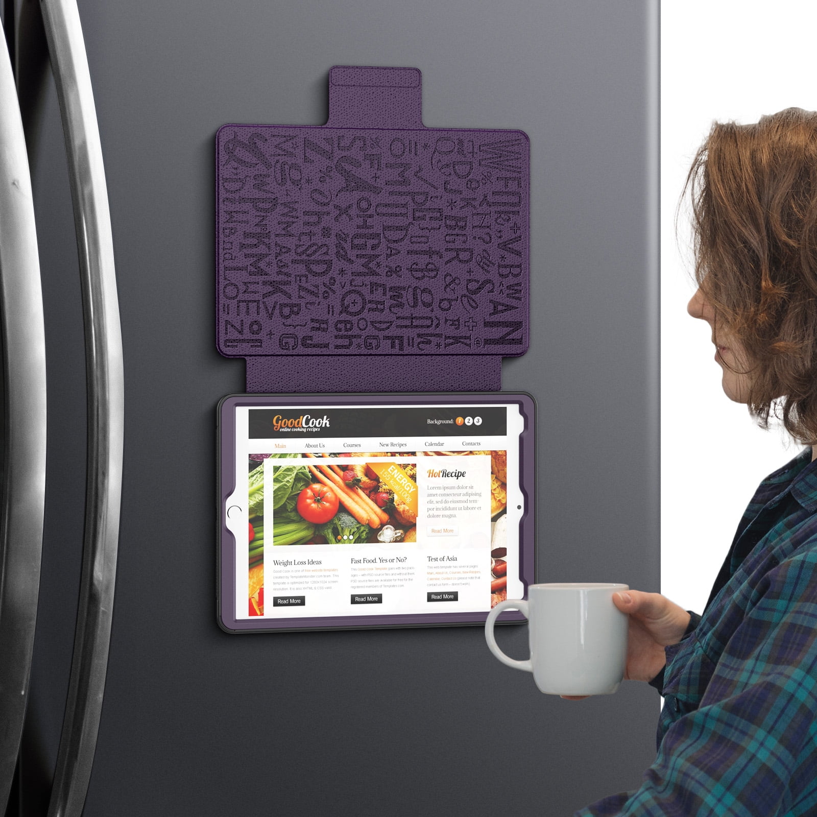 Business-Style Case for Apple iPad 9th/8th/7th Generation (2021/2020/2019) 10.2", PU Leather Protective Folio Heavy-Duty Case with Magnetic Stand /Pencil Holder /Auto Sleep Wake Function, Purple