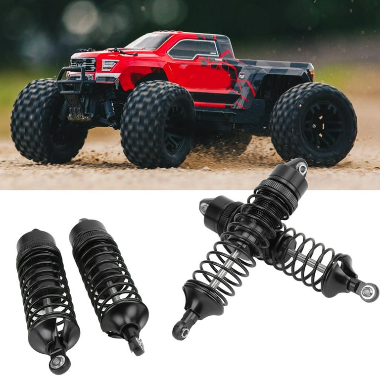  RC Shocks Absorber Set, Front and Rear Suspension Damper  Reduces Vibration Elastic Spring Thread Design for Remote Control Vehicle(Red),Model  Car Accessories : Automotive
