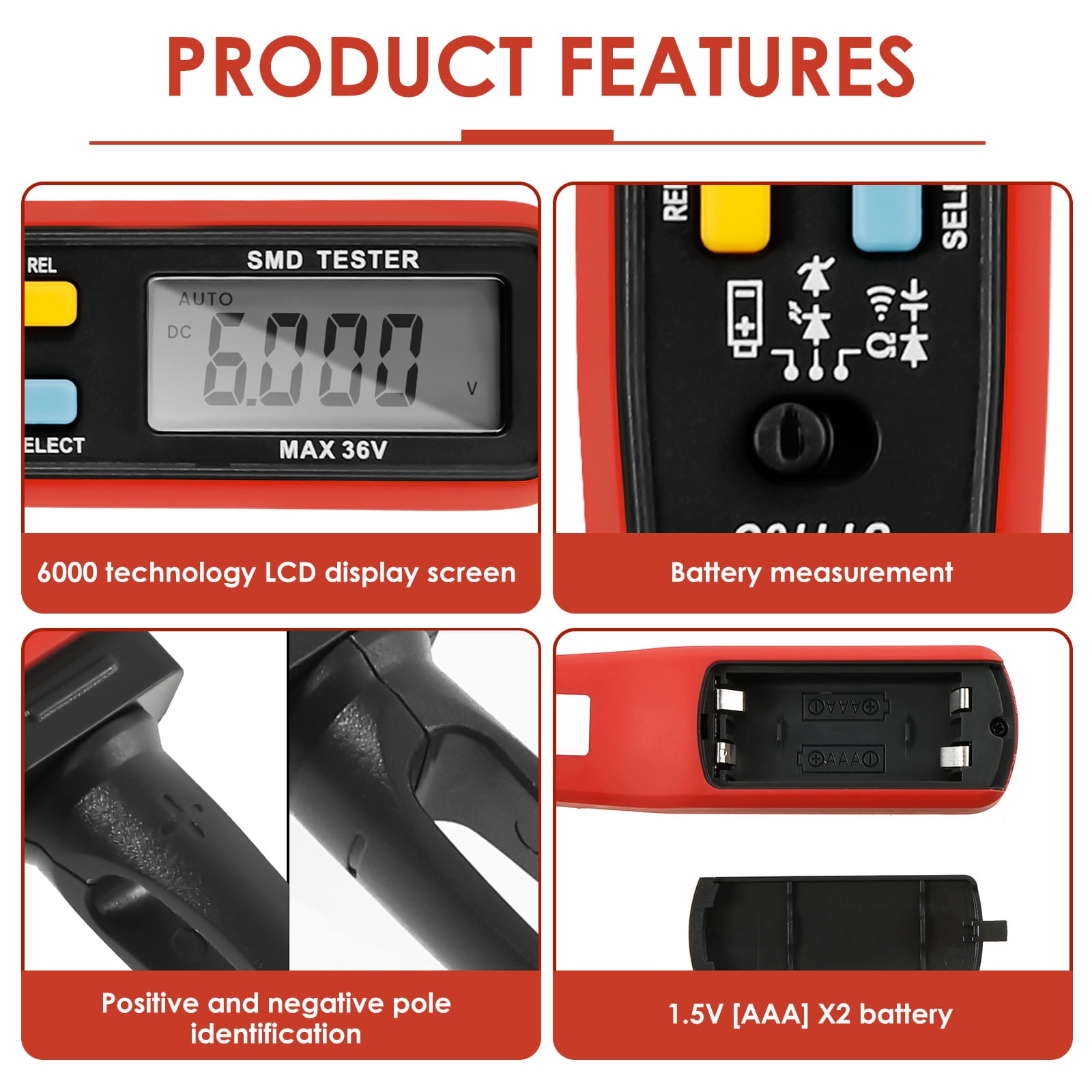 AEVXKHI Draw Fuse Tester, Fuse Monitor Battery Powered Circuit Tester, Reusable Automotive Car Power Circuit Testing Tool for Car Boat Caravan