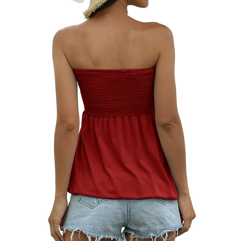Ladies strapless sun tops sale