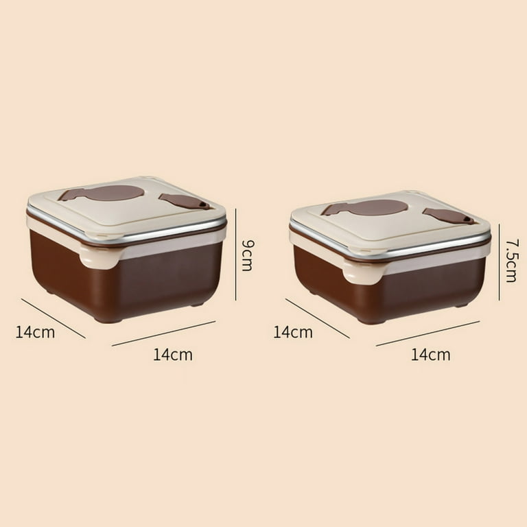 RUSR 1000ml Bento Box Leakproof Safe Square Food Thermos Lunch Box Thermal  for Office 