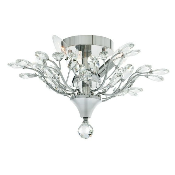 CWI Lighting Ivy 3 Light Drum Shade Metal Flush Mount in Chrome